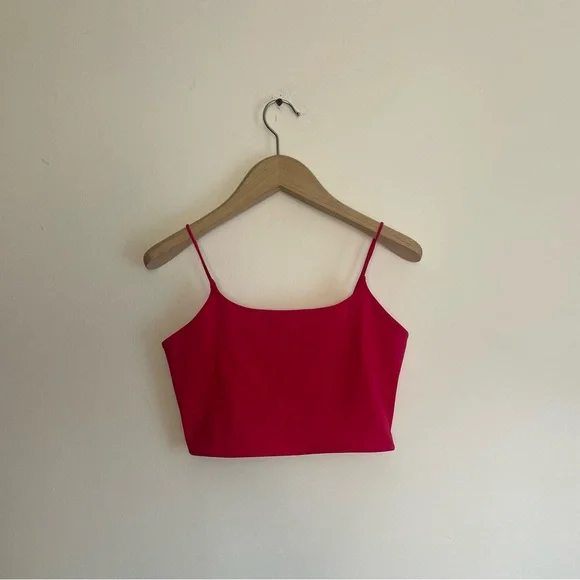 Garage Crop Top Bundle (2) Pink Camisole S + White Los Angeles Tank M - Picture 2 of 5